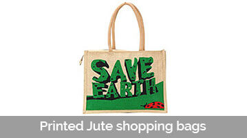 Printed Jute shopping bags