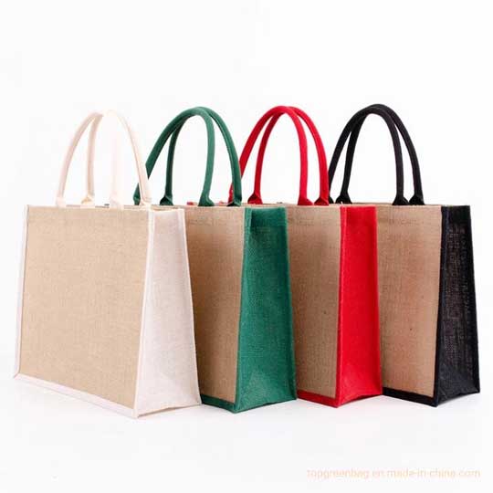 over the shoulder jute bags