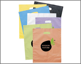 D Cut plastic shopping bags